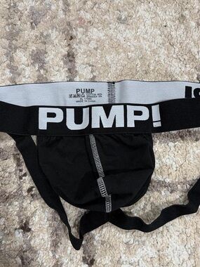 PUMP! Men's Black Jockstrap with Branded Elastic Waistband